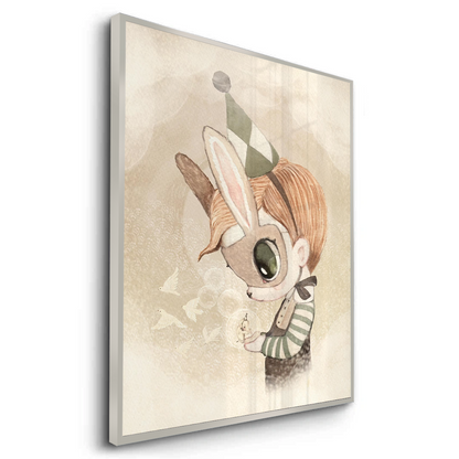 Cute Child in Rabbit Costume - Fine Art