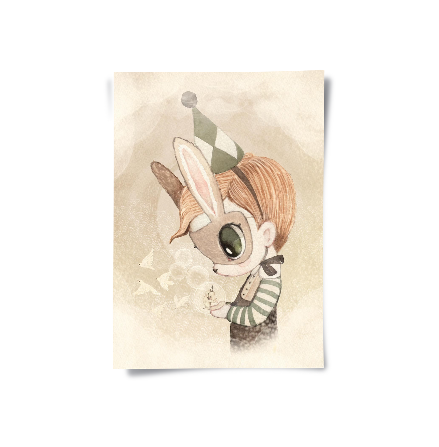 2Cute Child in Rabbit Costume - Poster