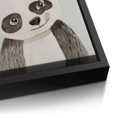 Cute Panda with Gold Unicorn - Canvas