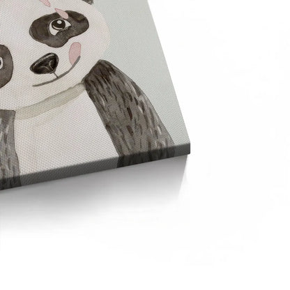 Cute Panda with Gold Unicorn - Canvas