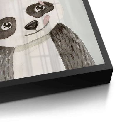 Cute Panda with Gold Unicorn - Fine Art