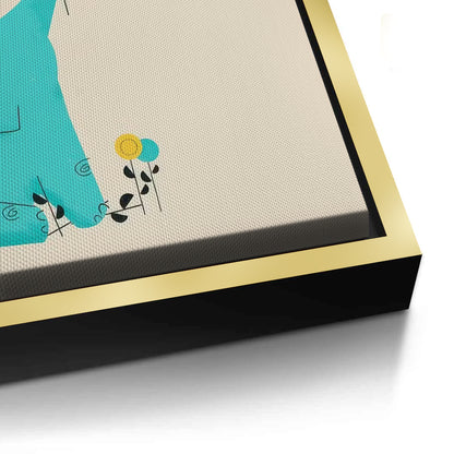 Cute Safari Friends Giving Flower - Canvas