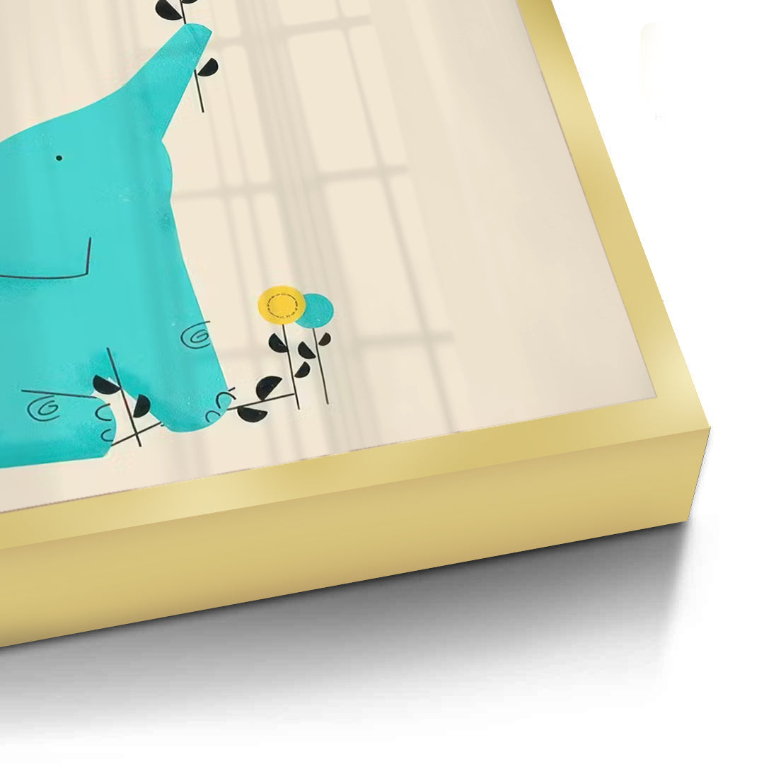 2Cute Safari Friends Giving Flower - Fine Art