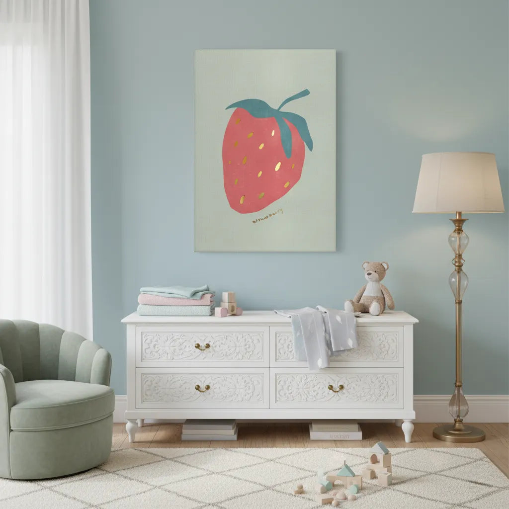 Cute Strawberry - Canvas - Jasmineart.ae