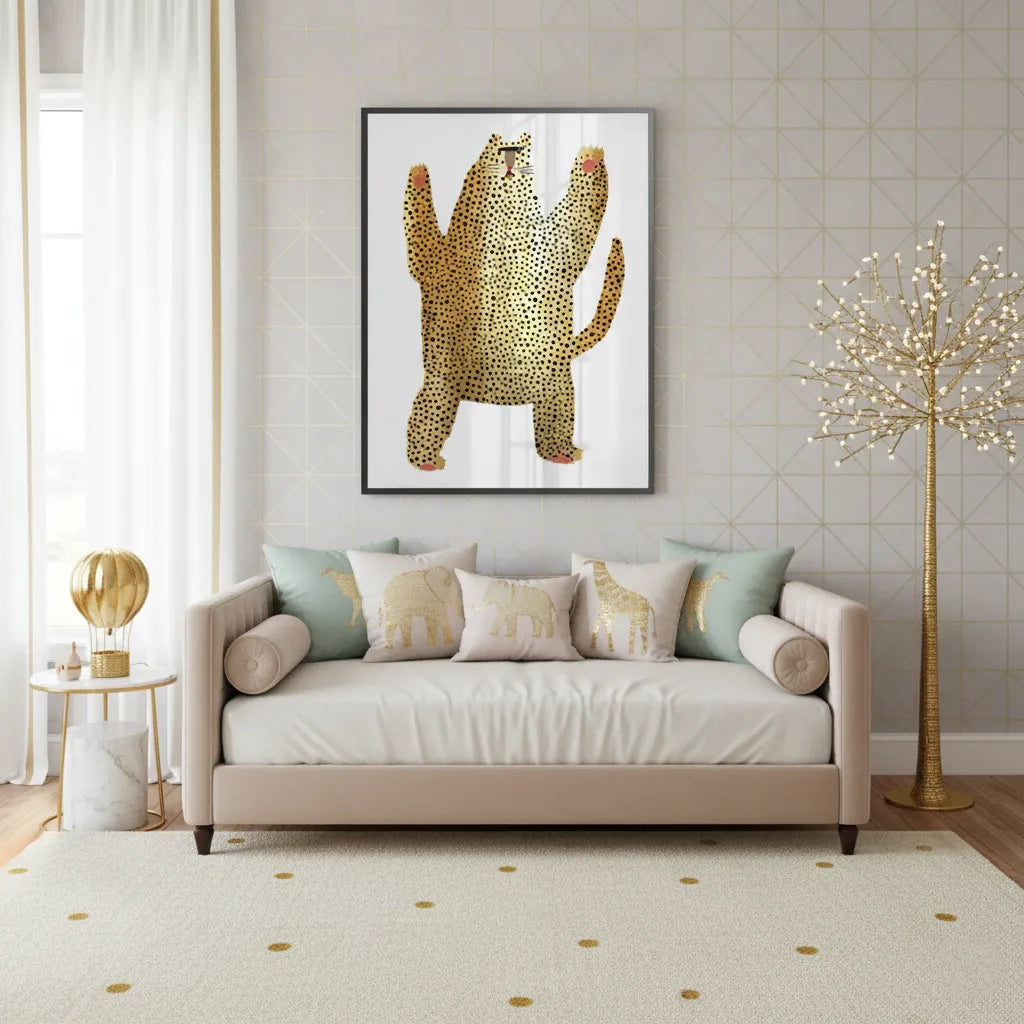 Dancing Leopard - Fine Art - Jasmineart.ae