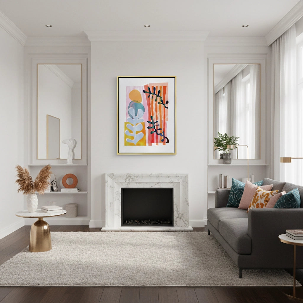 2Danish Pastel Aesthetic Abstract - Canvas