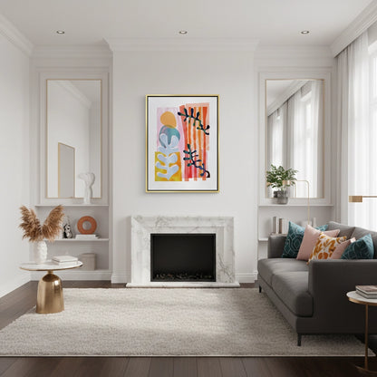 Danish Pastel Aesthetic Abstract - Canvas