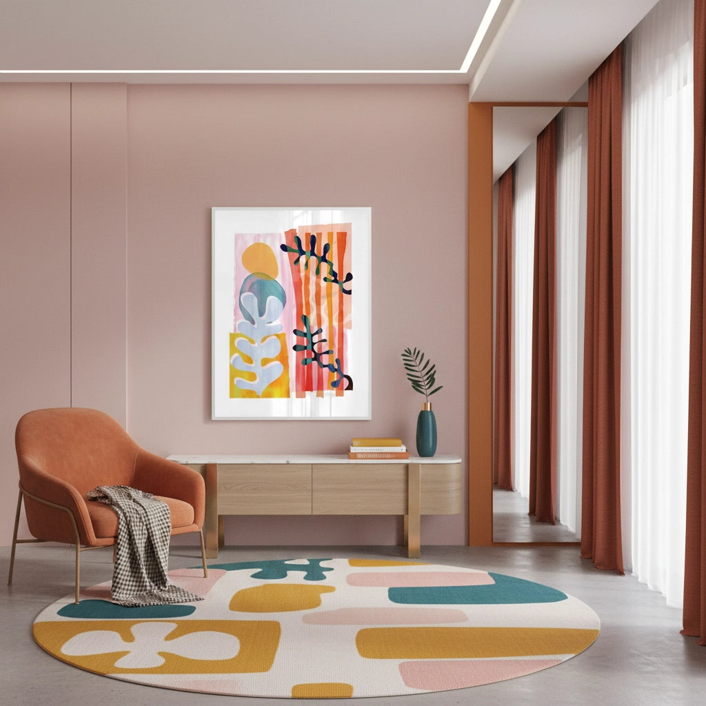 Danish Pastel Aesthetic Abstract - Fine Art