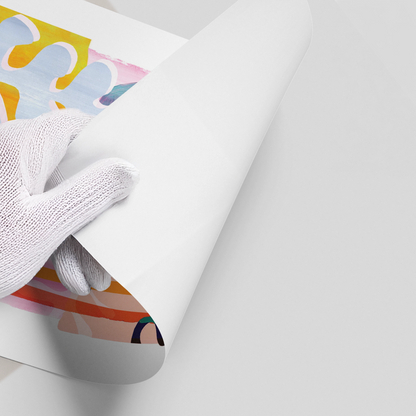 Danish Pastel Aesthetic Abstract - Poster