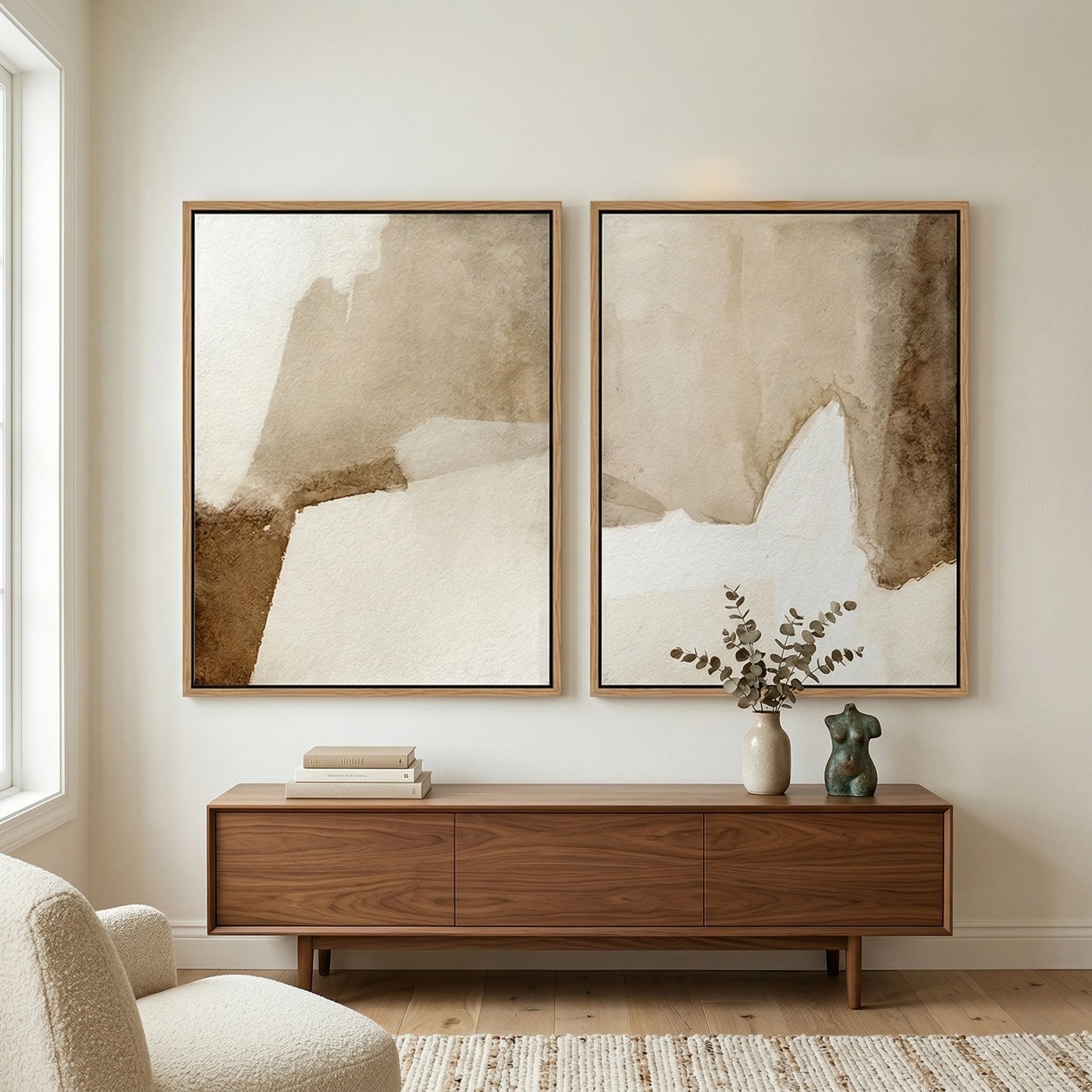 2Desert Horizon Set Of 2 premium wall art, textured and elegant, ideal for UAE interiors