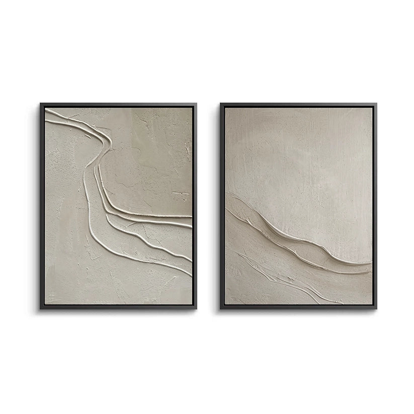 2Desert Path Set of 2 Minimalist Landscape Art for Dubai Homes