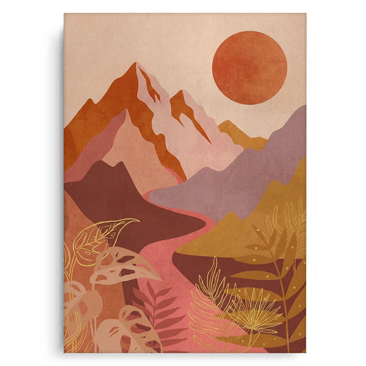 Desert Sunset Landscape - Canvas
