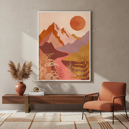 Desert Sunset Landscape - Fine Art