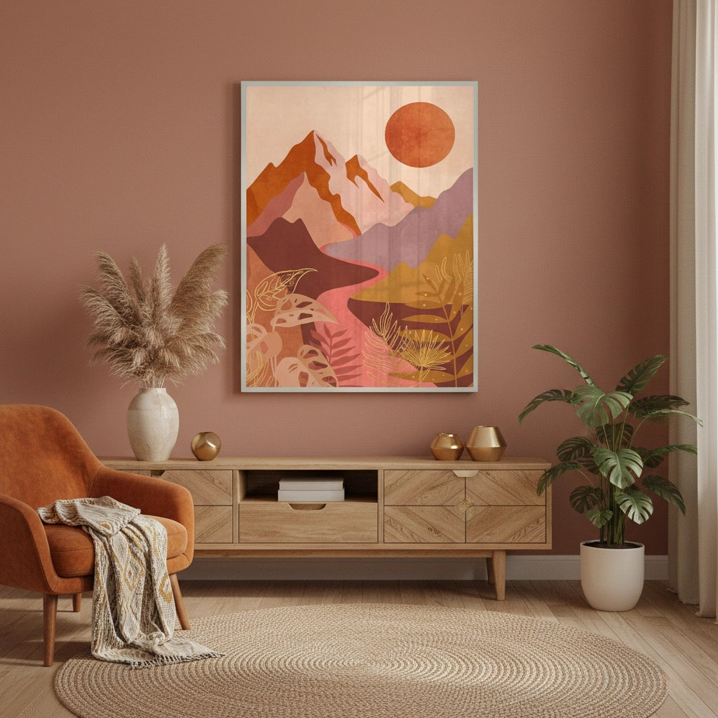 Desert Sunset Landscape - Fine Art