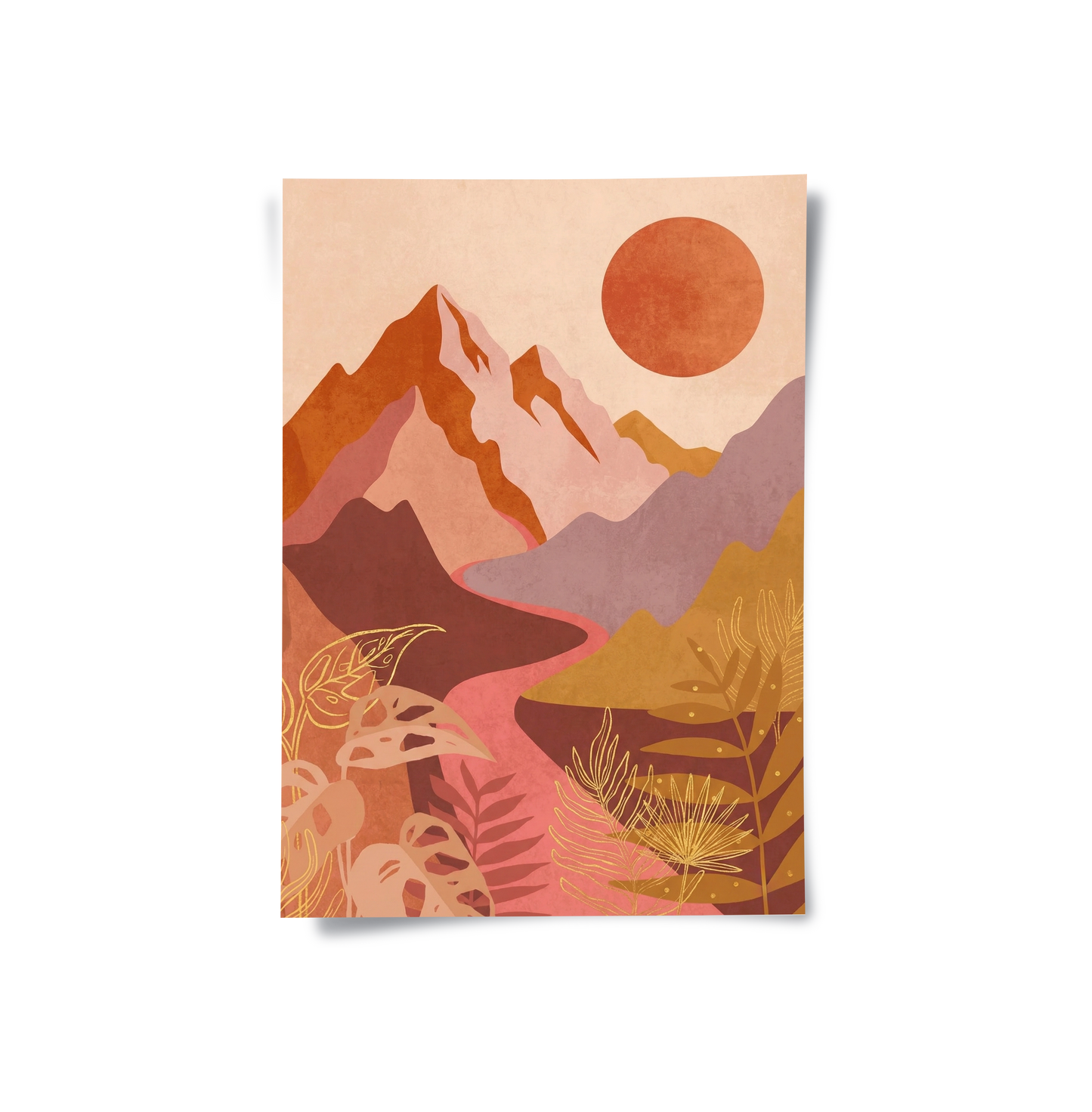 2Desert Sunset Landscape - Poster