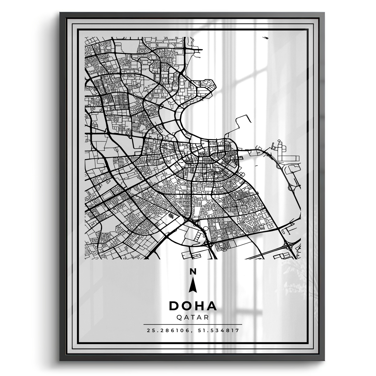 2Doha Map - Acrylic