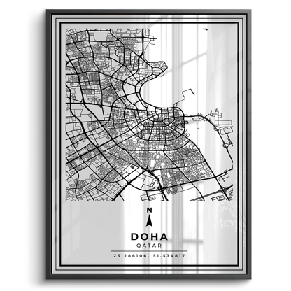 Doha Map - Acrylic