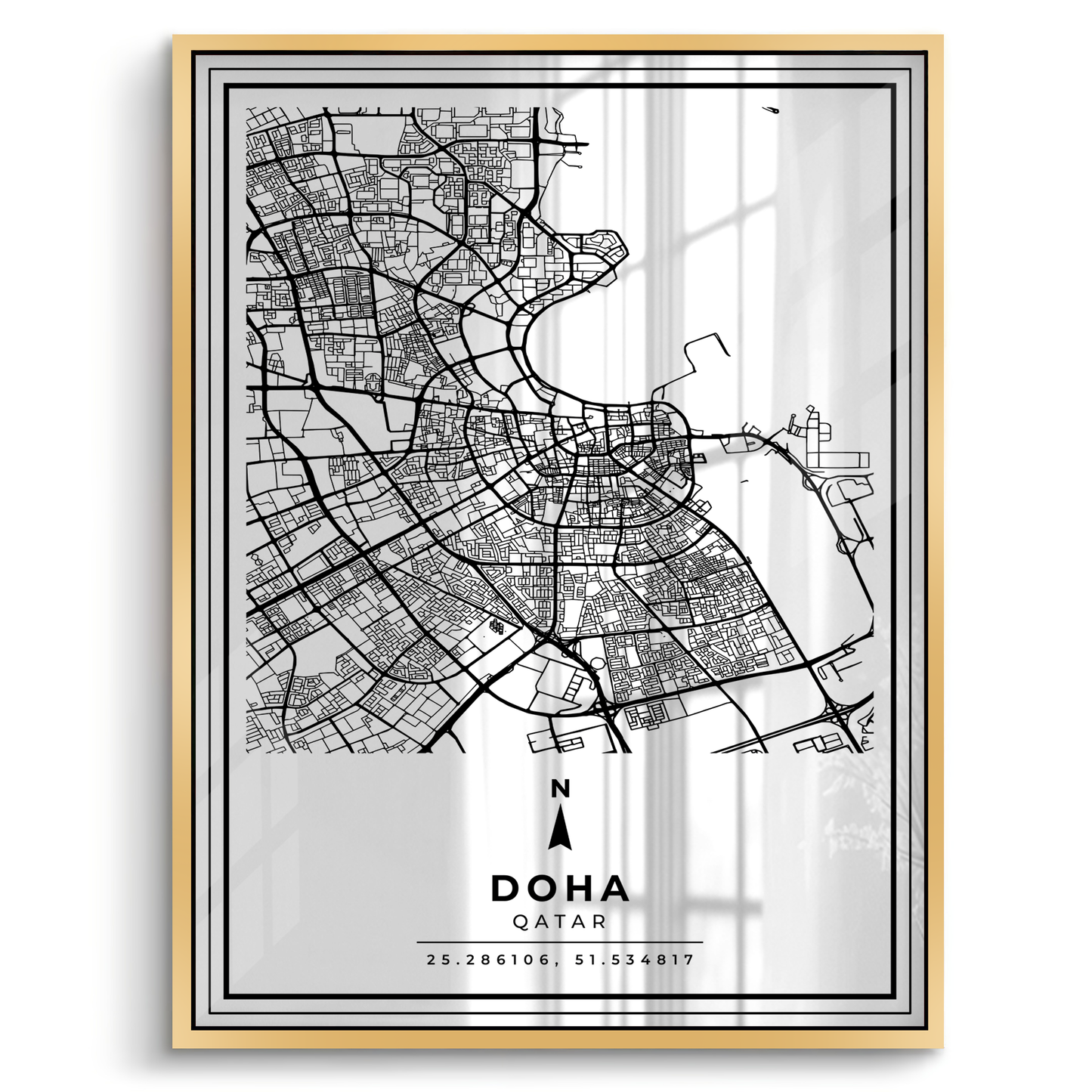 2Doha Map - Acrylic