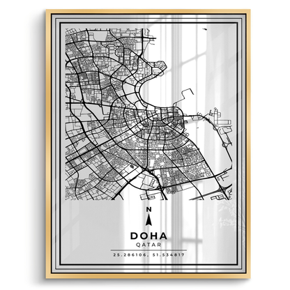 Doha Map - Acrylic
