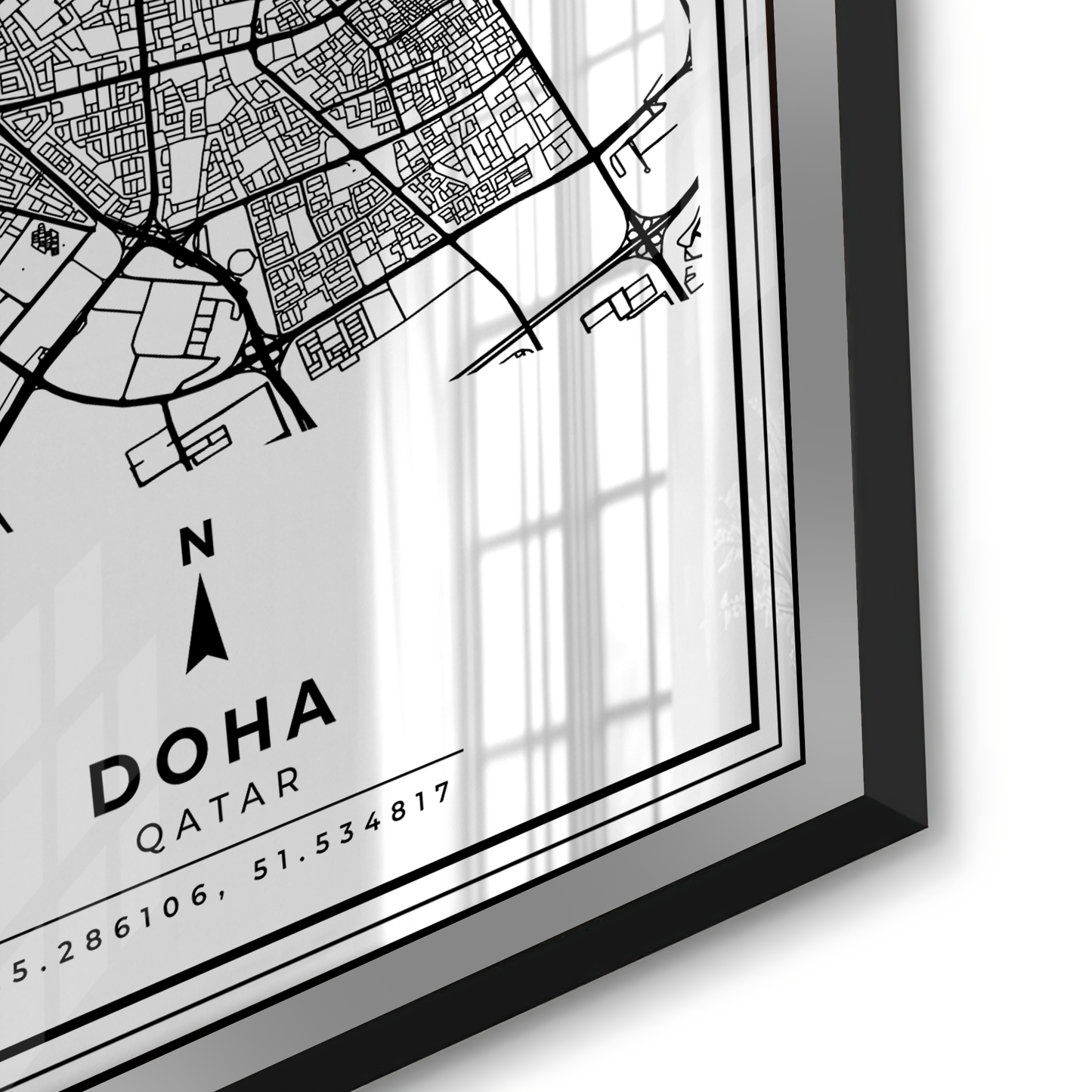 2Doha Map - Acrylic