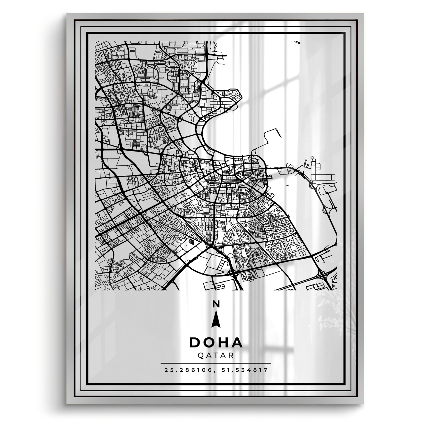 2Doha Map - Acrylic