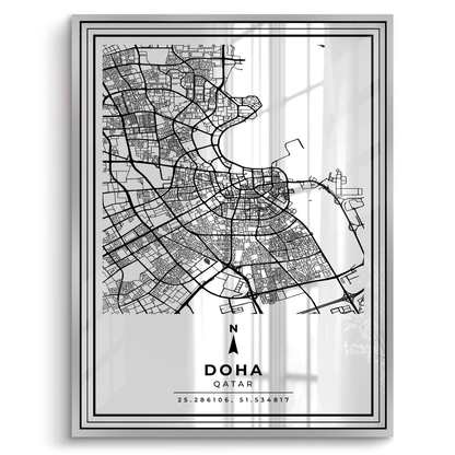 Doha Map - Acrylic