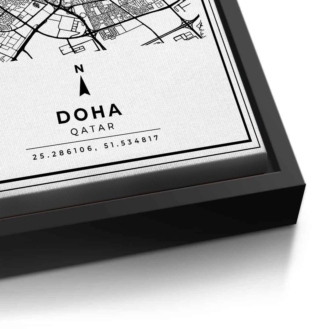 2Doha Map - Canvas