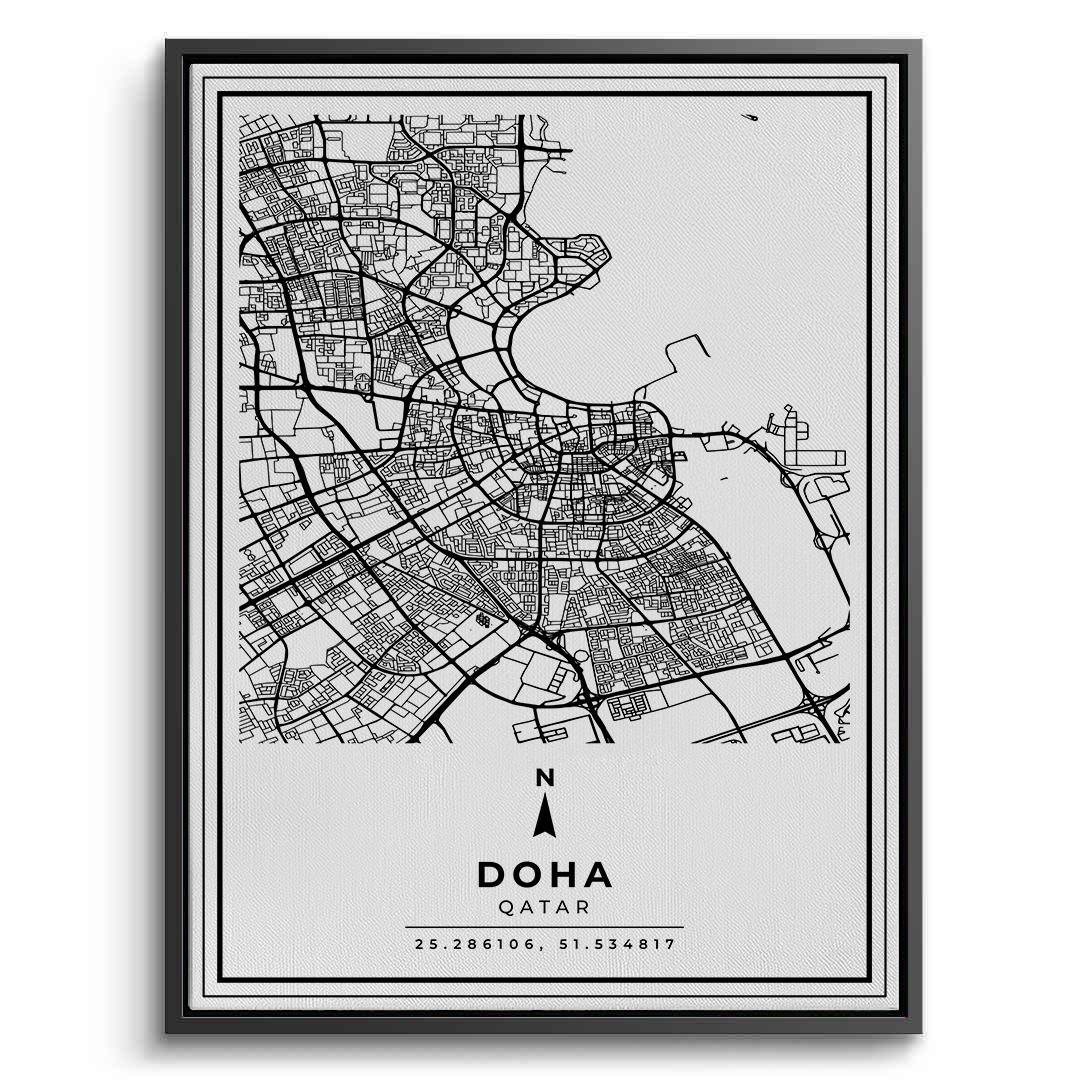 2Doha Map - Canvas