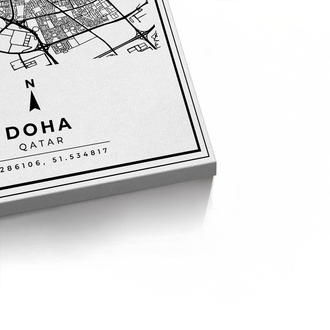 2Doha Map - Canvas