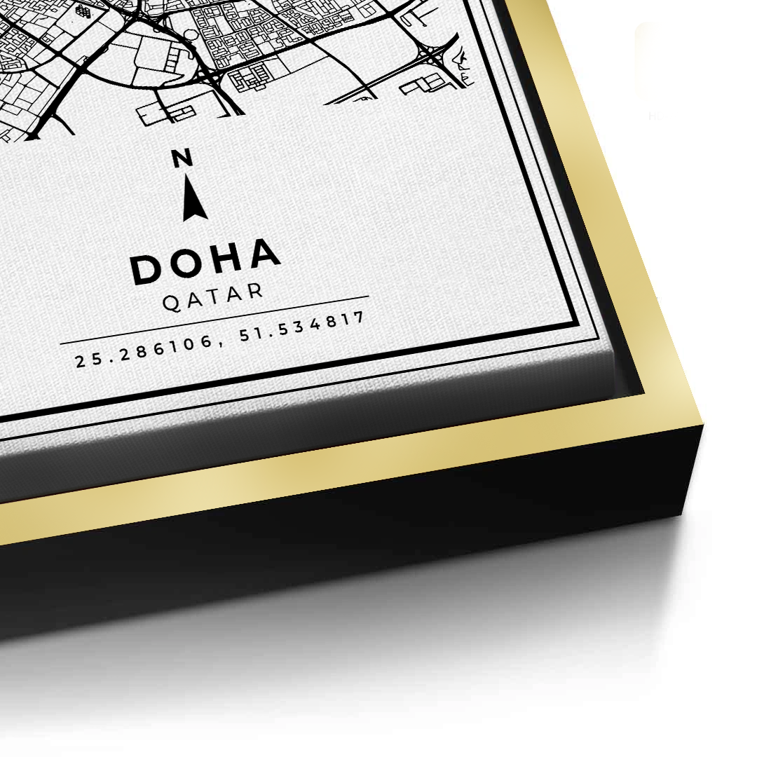 2Doha Map - Canvas