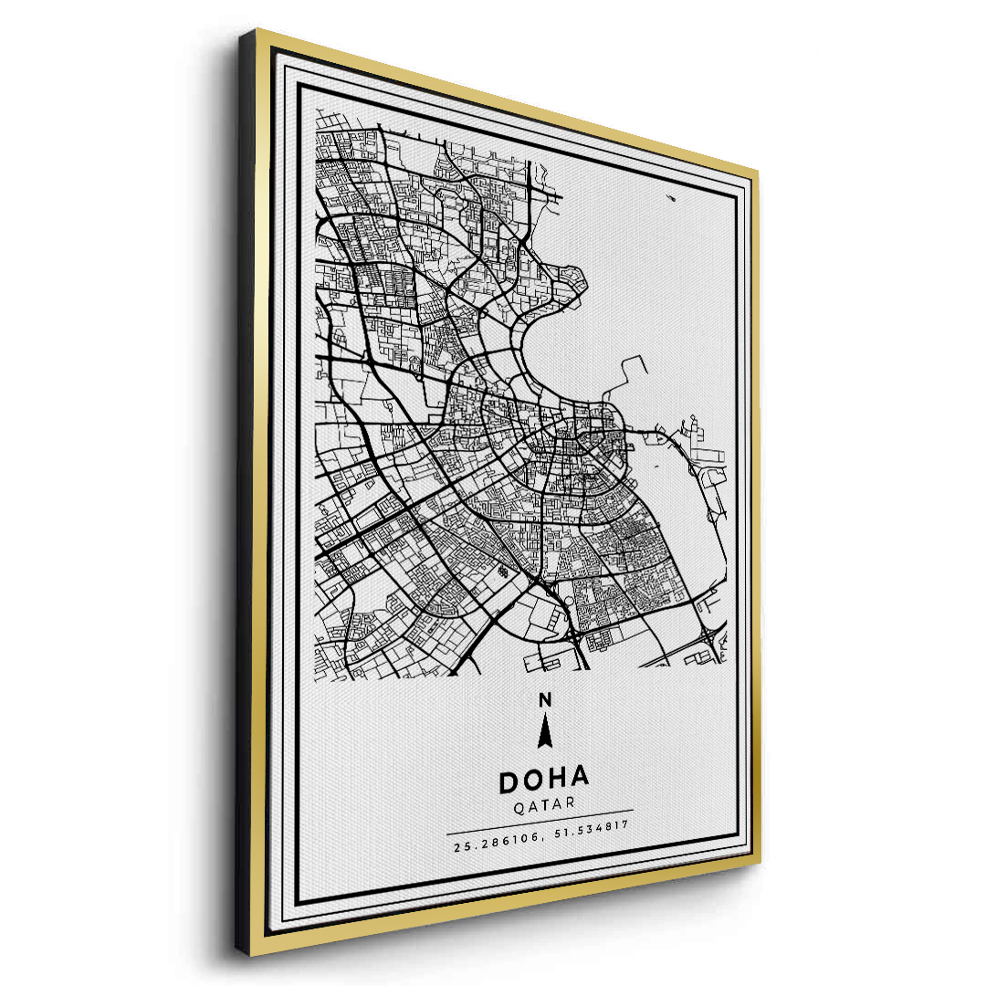 2Doha Map - Canvas
