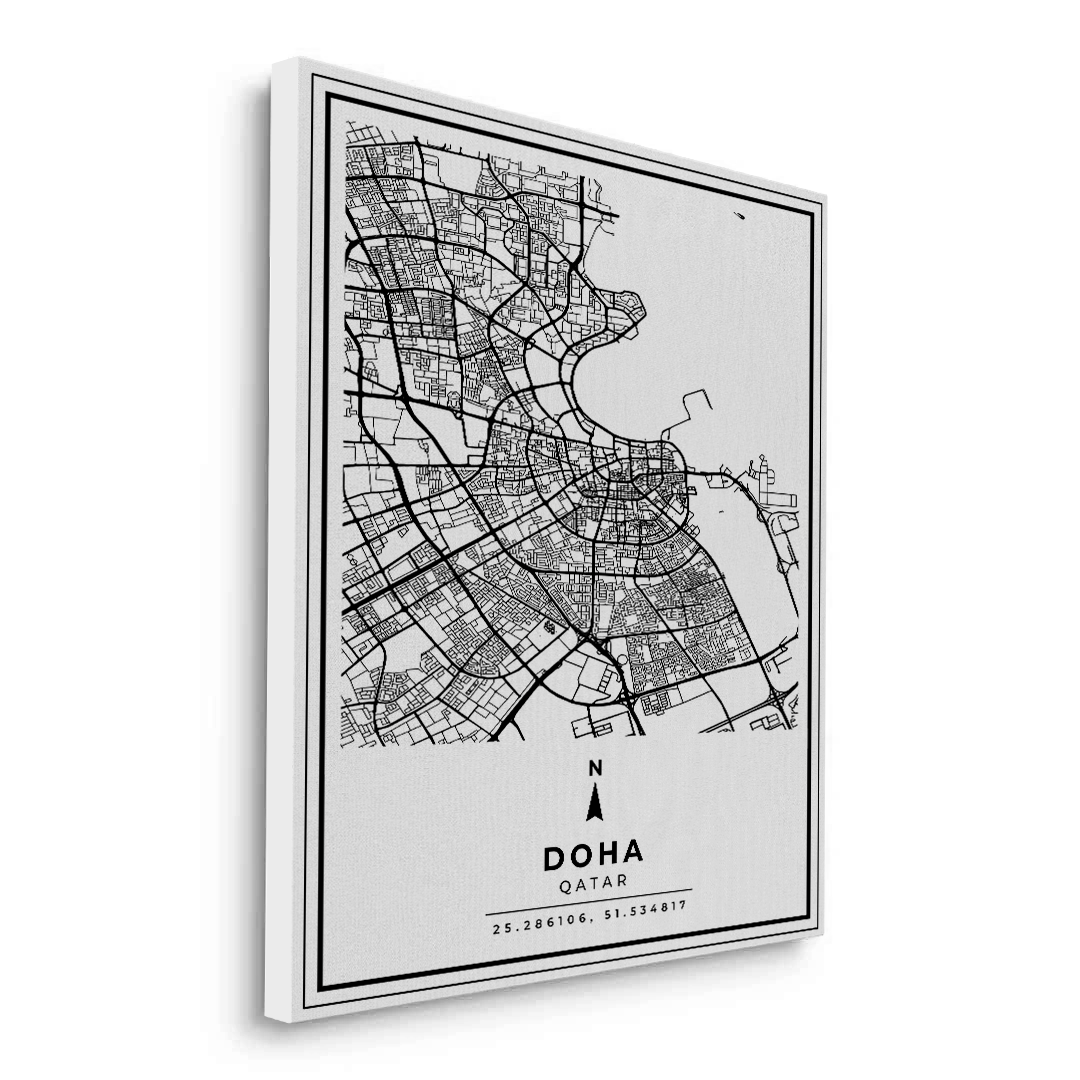 2Doha Map - Canvas