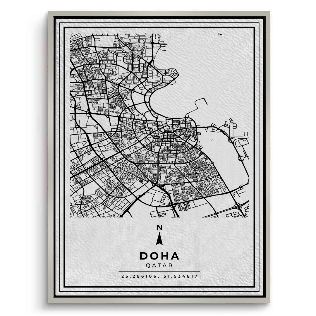 2Doha Map - Canvas