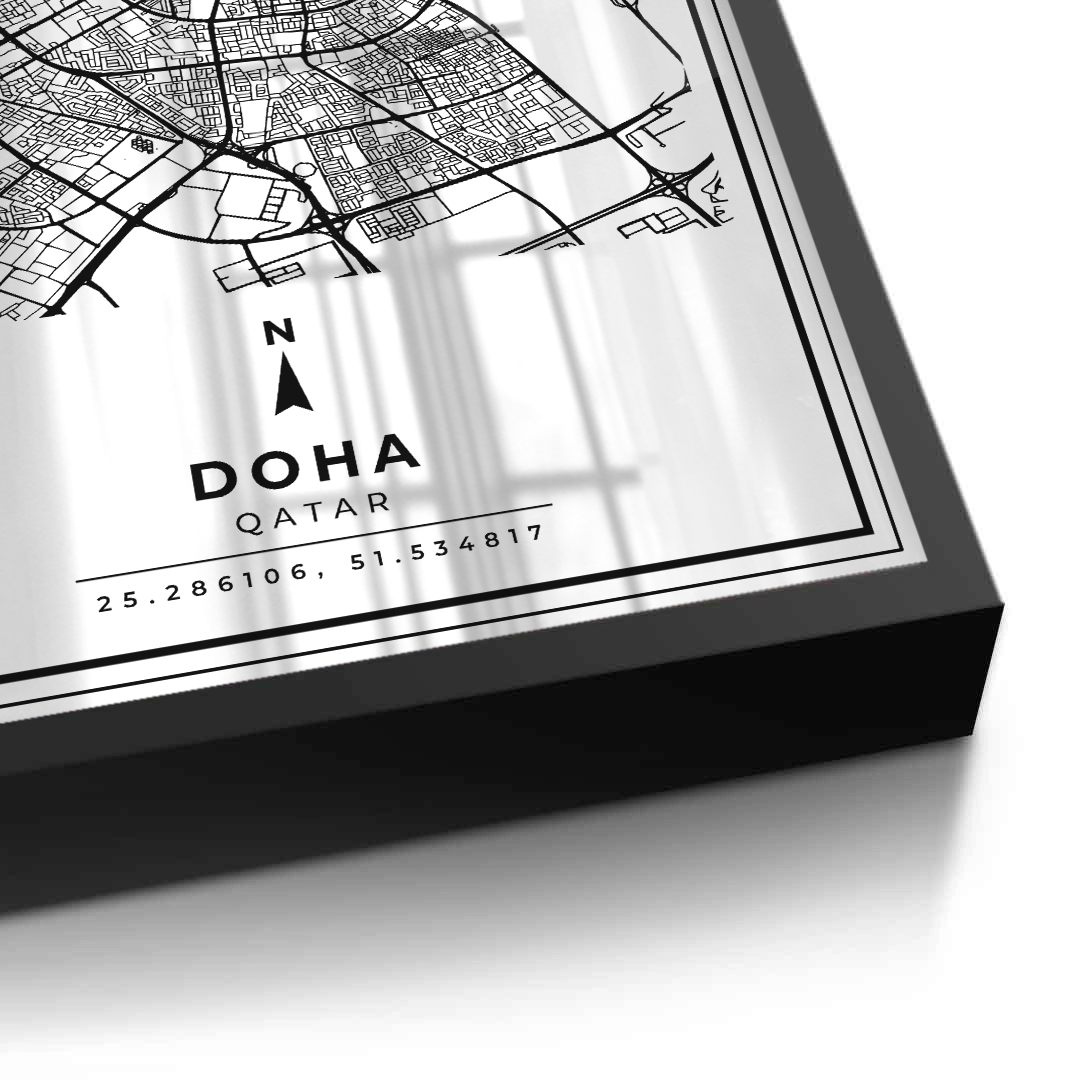 2Doha Map - Fine Art