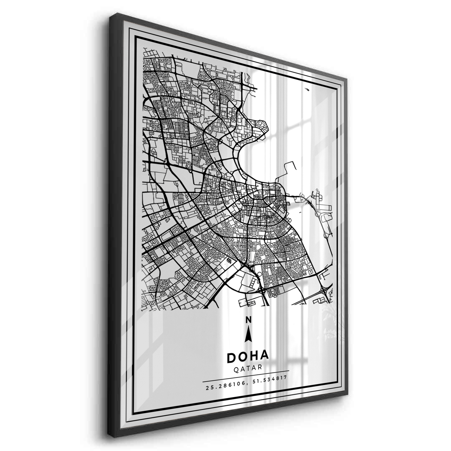 2Doha Map - Fine Art