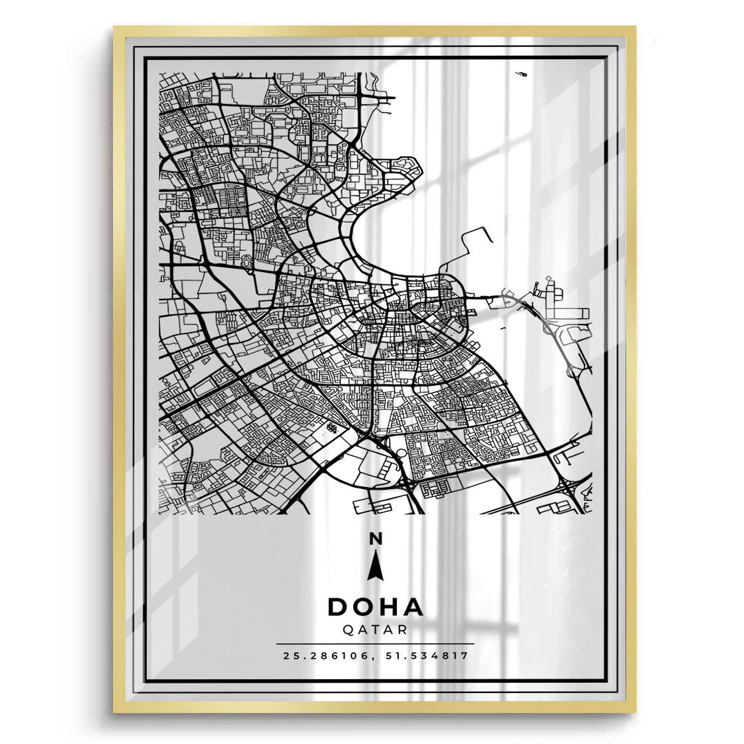 2Doha Map - Fine Art