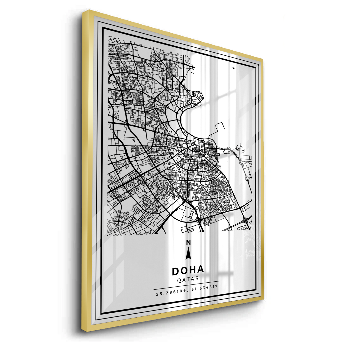 2Doha Map - Fine Art