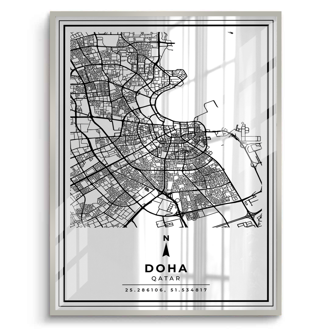 2Doha Map - Fine Art