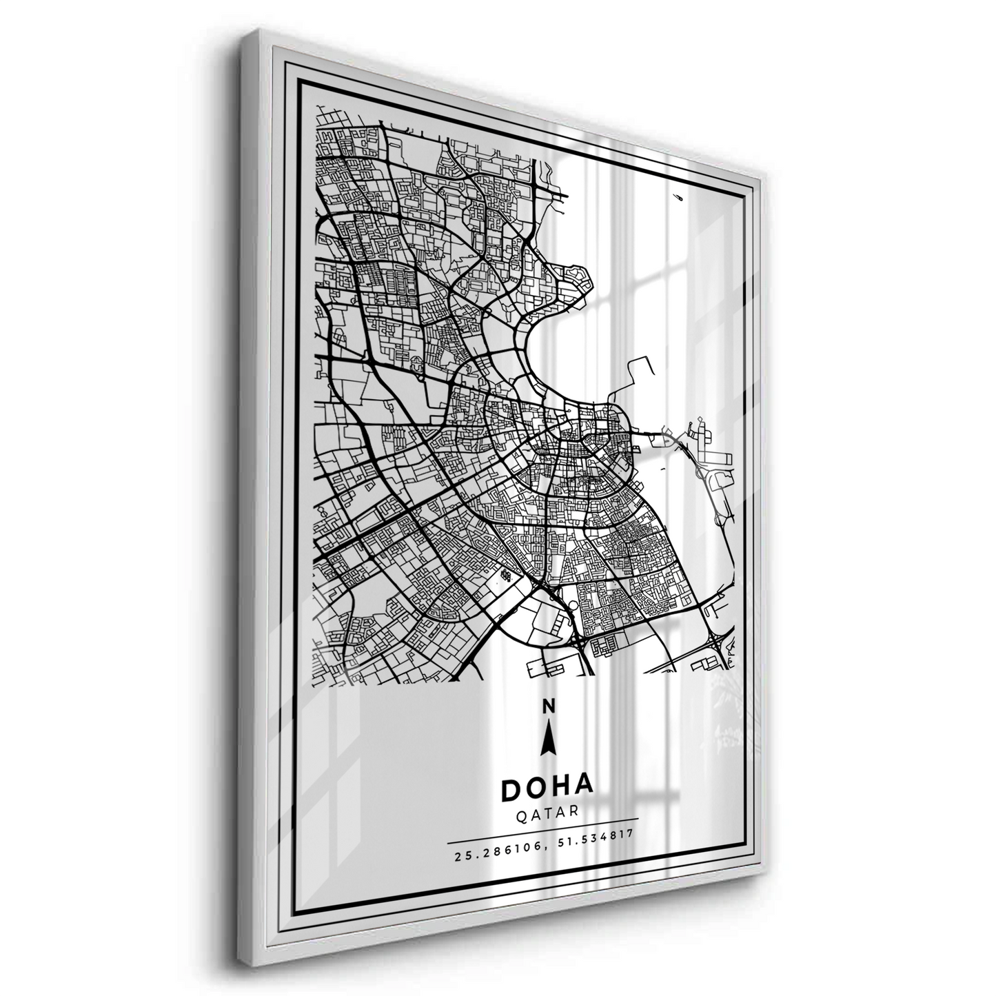 2Doha Map - Fine Art