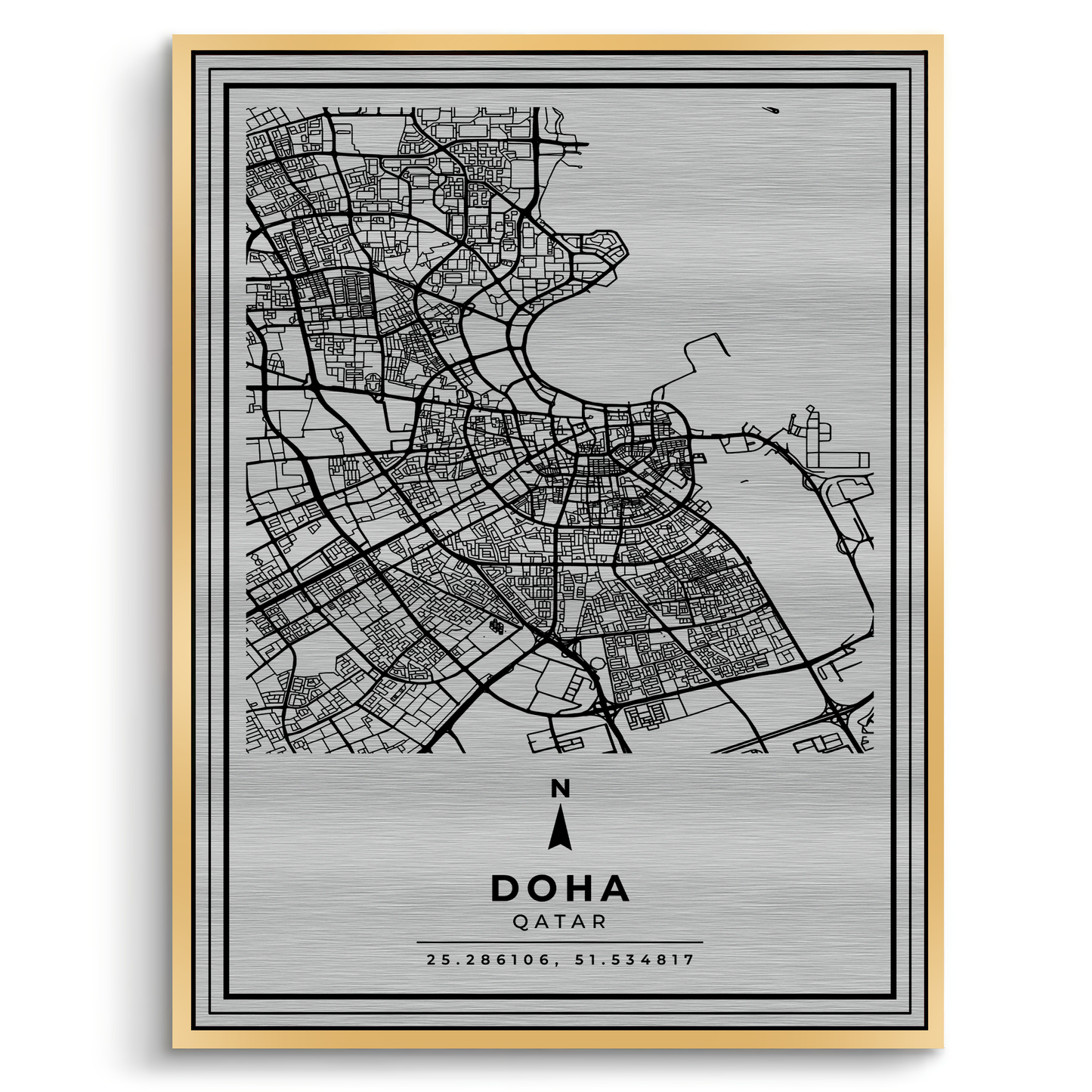 2Doha Map - Metal
