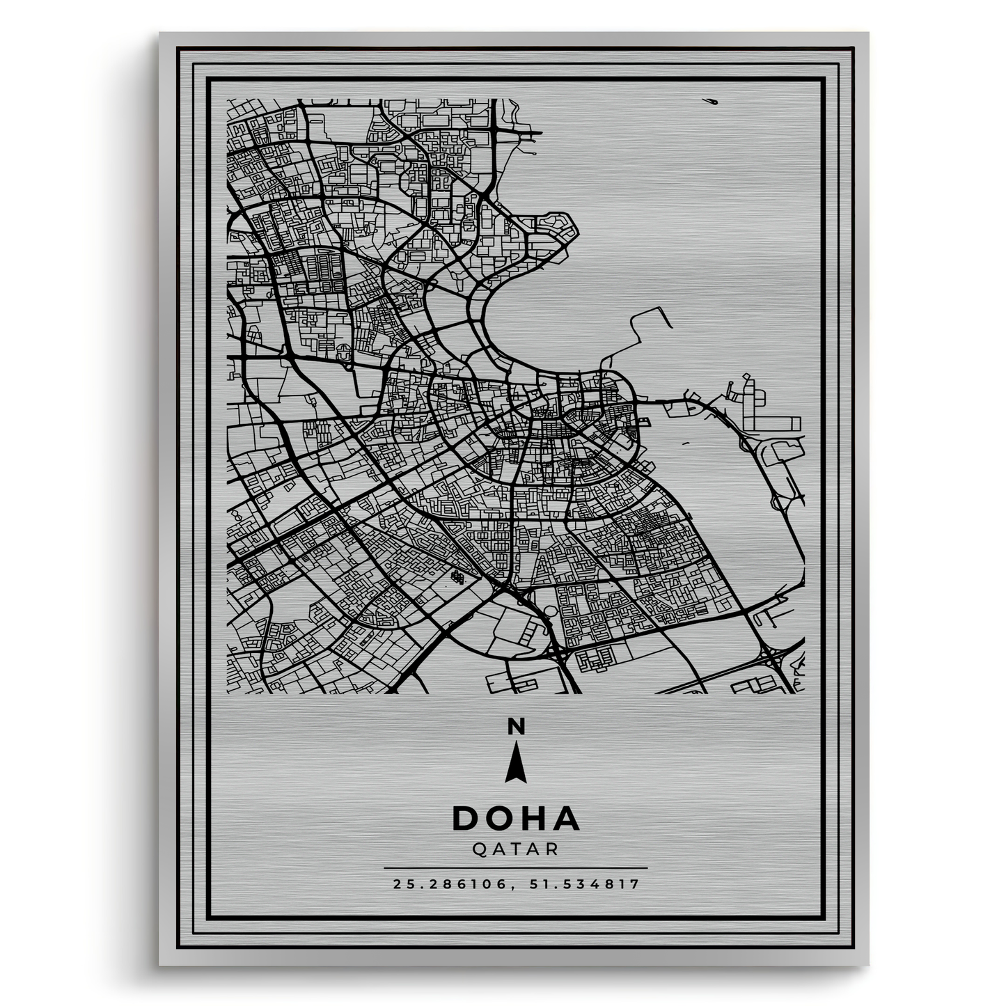 2Doha Map - Metal
