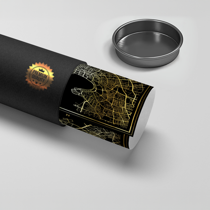 Doha Map - Mettalic Poster