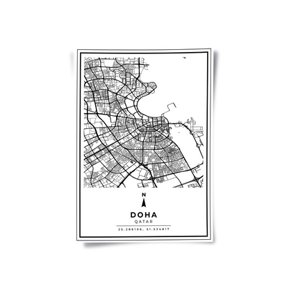 Doha Map - Poster
