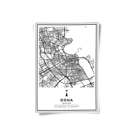 Doha Map - Poster