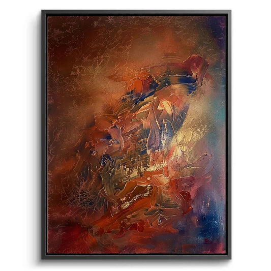 Dramatic Fiery Abstract Painting #DFAB110
