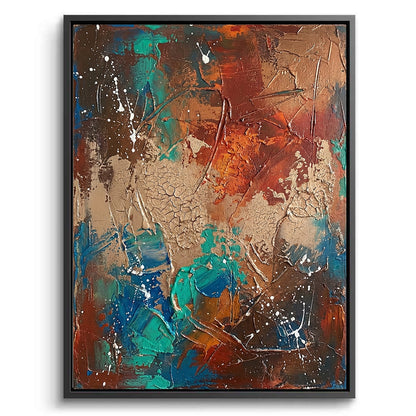 Dramatic Multi-Color Abstract Painting #DMAB110