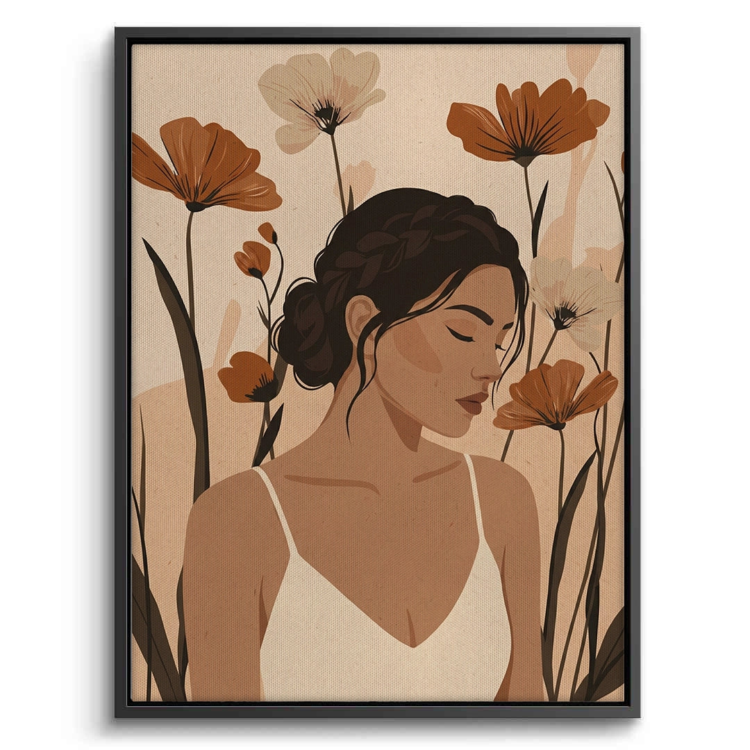 2Dreamy Floral Portrait - Canvas