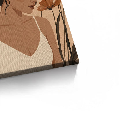 Dreamy Floral Portrait - Canvas