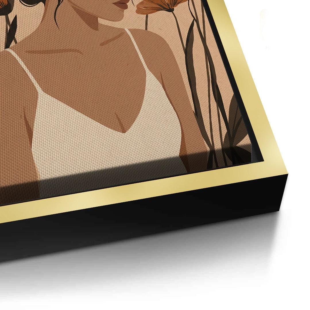 2Dreamy Floral Portrait - Canvas