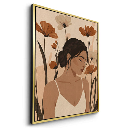Dreamy Floral Portrait - Canvas